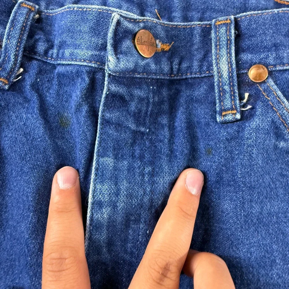 Vintage 80s Wrangler Cowboy Cut 13MWZ Blue Denim Jeans 34x40 Made in USA